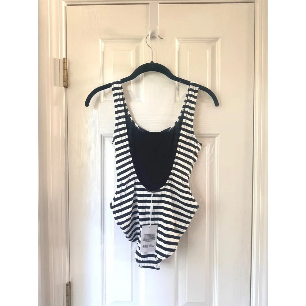 Solid & Striped The Annemarie One Piece Swimsuit Blackout Marshmallow XS NWT